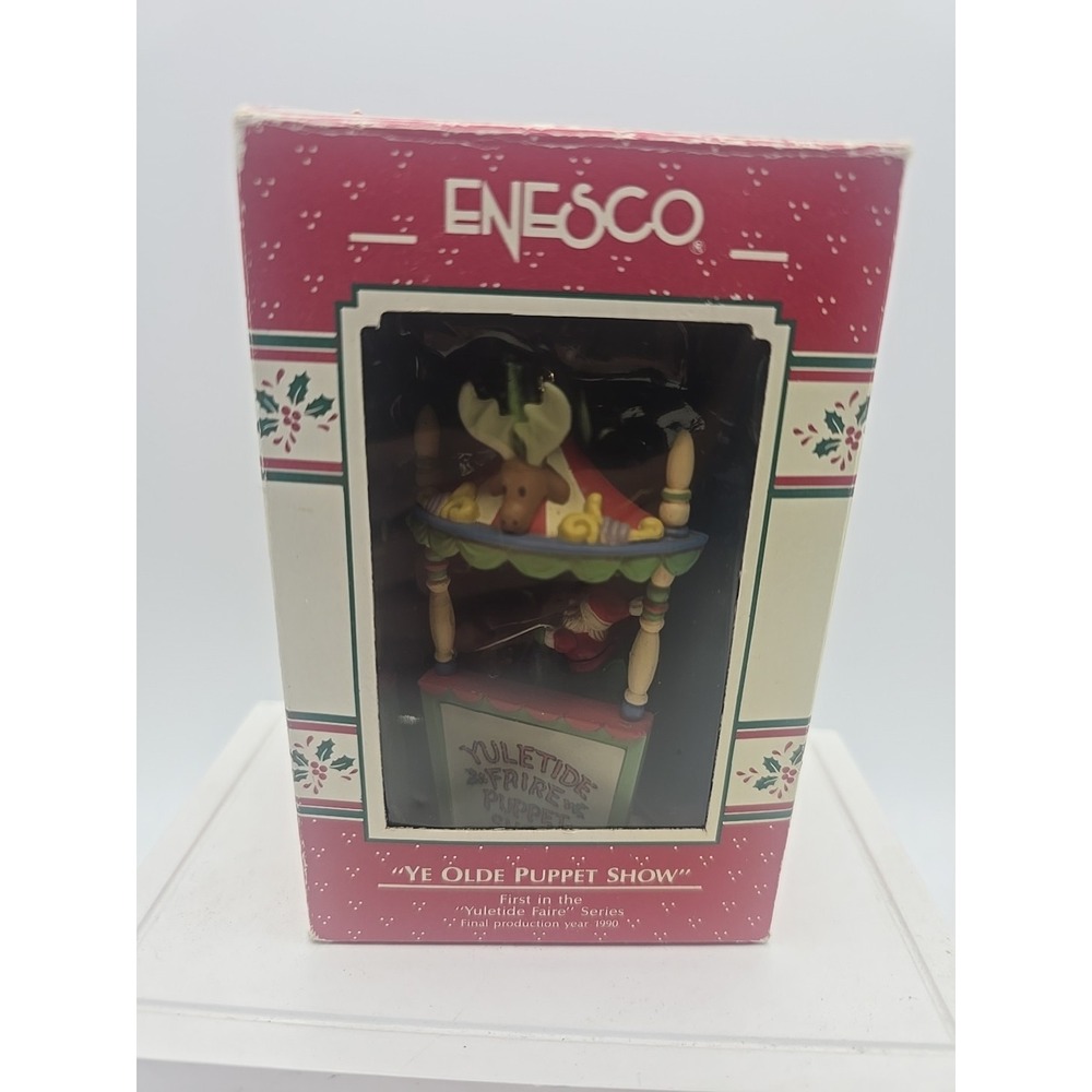 Enesco Ye Olde Puppet Show First In Yuletide Faire Series Final Prod 90 Ornament